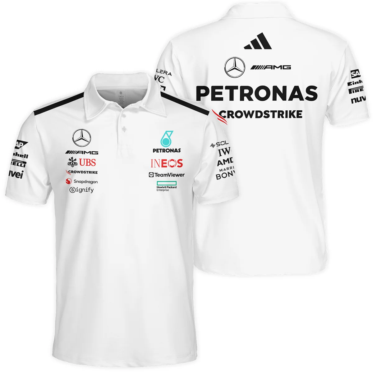 701223408 Mercedes AMG Petronas F1 2023 Men's Team Polo