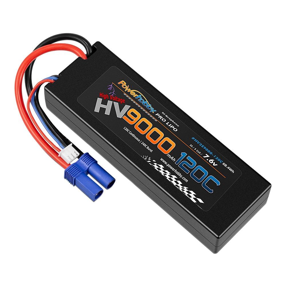 PH2S-9000MAH-120C-EC5 Powerhobby 2S 7.6V HV+ Graphene 9000MAh 120C Lipo Battery W EC5 Plug