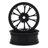 JCO3399B Tactic Street Eliminator 2.2" Front Drag Racing Wheels (2) (Black) w/12mm