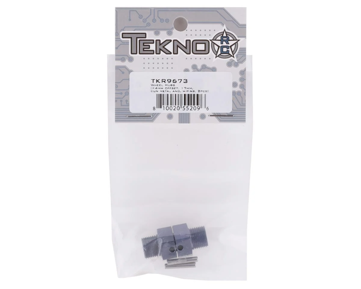 TKR9673 Tekno RC ET/NT48 2.0 Aluminum 17mm Hex Wheel Hub Set (Gun Metal) (2) (+4mm Offset)
