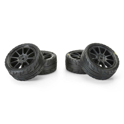 PRO1032010 1/14 Vector Tire MTD 12mm Black Velocity Wheel (4): ARRMA TYPHON GROM
