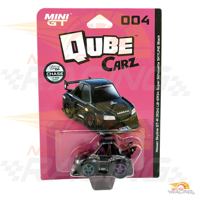 MINI GT QZO0101 QUBE CARZ Series 1 Liberty Walk QZ00401-BL Nissan Skyline GT-R (R34) LB-ER34 Super Silhouette Skyline Black CHASE