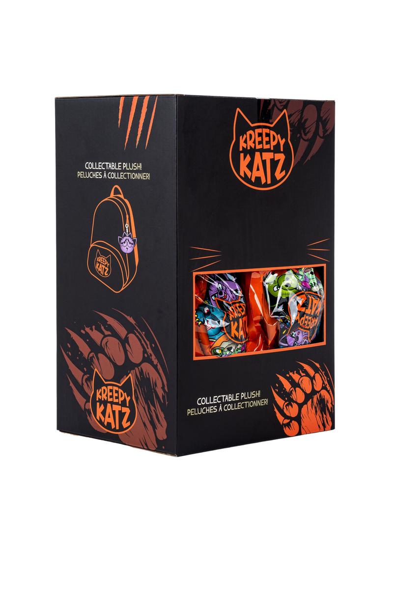 L2P KK4018  Kreepy Katz 4 Inch Clip-On Cat Plush Mystery Bags