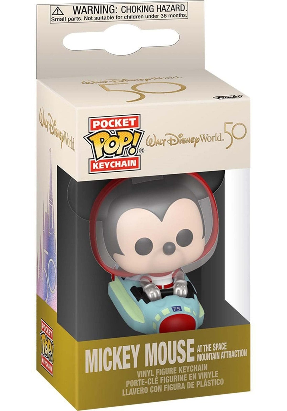 FU60392 Walt Disney World 50th Anniversary Mickey Mouse Space Mountain Keychain