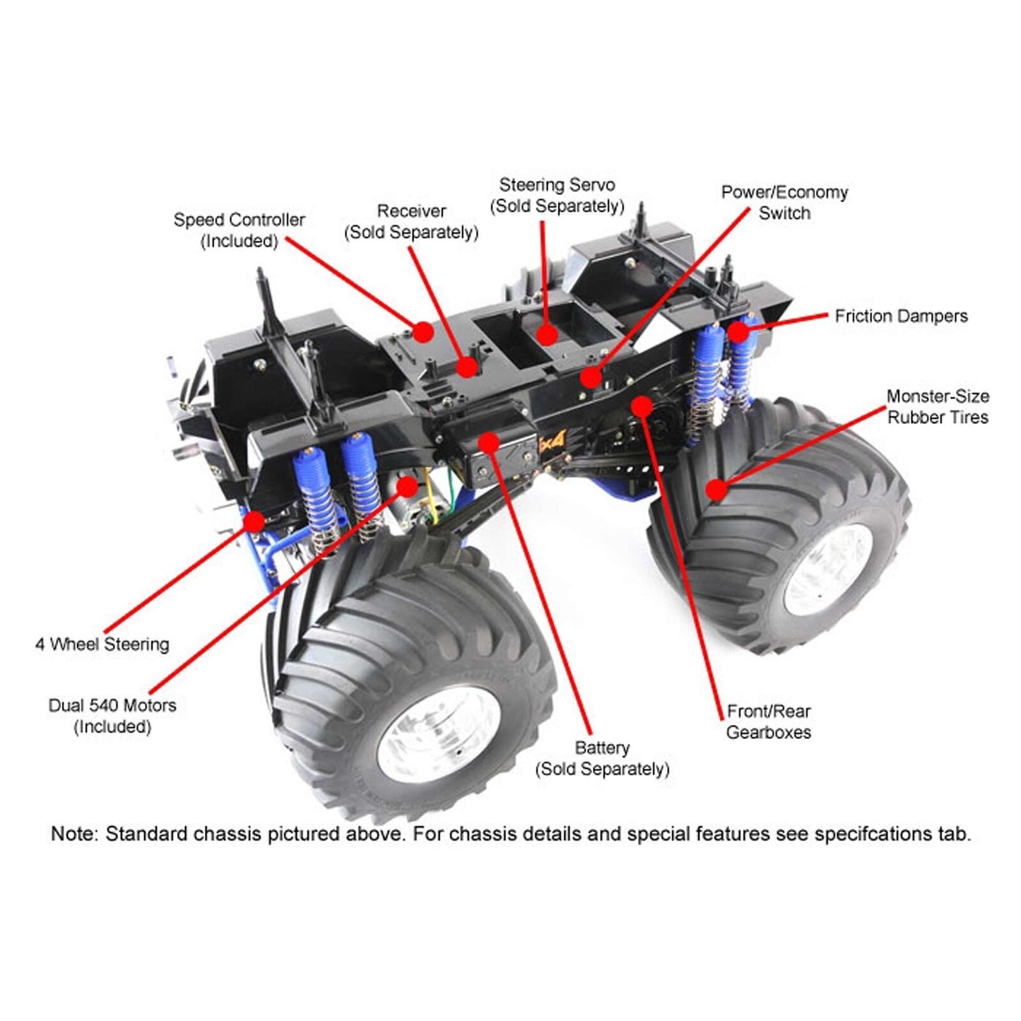 TAM58518A 1/10 Super Clod Buster 4X4 Monster Truck Kit