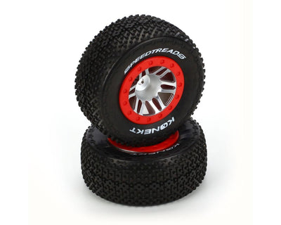 DTXC2940 SpeedTreads Konekt Short Course Front Tires w/12mm Hex (Red) (2)