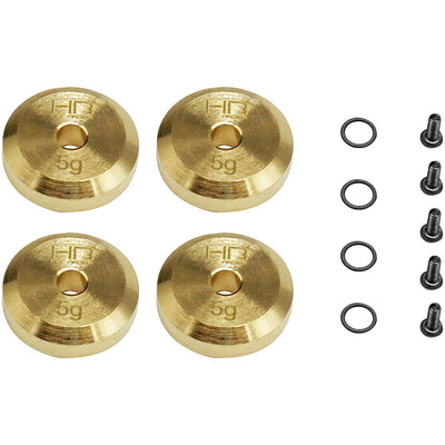 HRSXTF2604H - +4mm Steel Axles BRASS WEIGHT scx 24