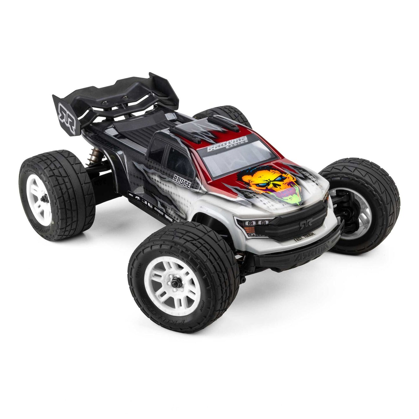 PRO1034513 Pro-Line Racing 1/16 Menace Front/Rear Street Tires Mounted 12mm White Split Six (2): ARRMA MINI KRATON
