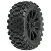 PRO906721 Badlands MX Pre-Mounted 1/8 Buggy Tires (Black) (2) (M2) w/Mach 10 Wheel
