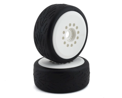 JCO3113-19 Speed Claw Belted Tire Pre-Mounted w/Cheetah Speed-Run Wheel (White) (2)