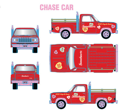 M2Machines 31500-HS46 1:64th Scale 1978 Dodge Adventurer 150-Little Red Express Truck - CHASE!