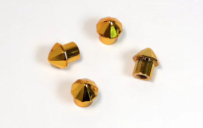 Jevries Diamond Bullet Knock Offs for TRUE 13 Wheels Gold