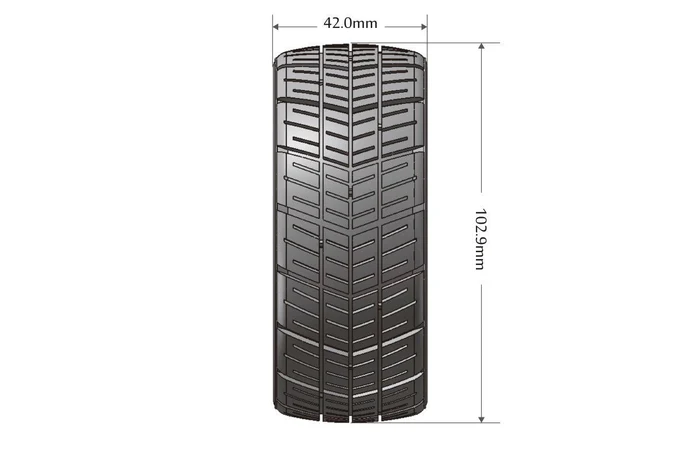 L-T3284SB Louise R/C - MFT GT-Shiv 1/8 GT Tires, 17mm Hex, Soft, Mounted on Black Spoke Rim, Front/Rear (2)