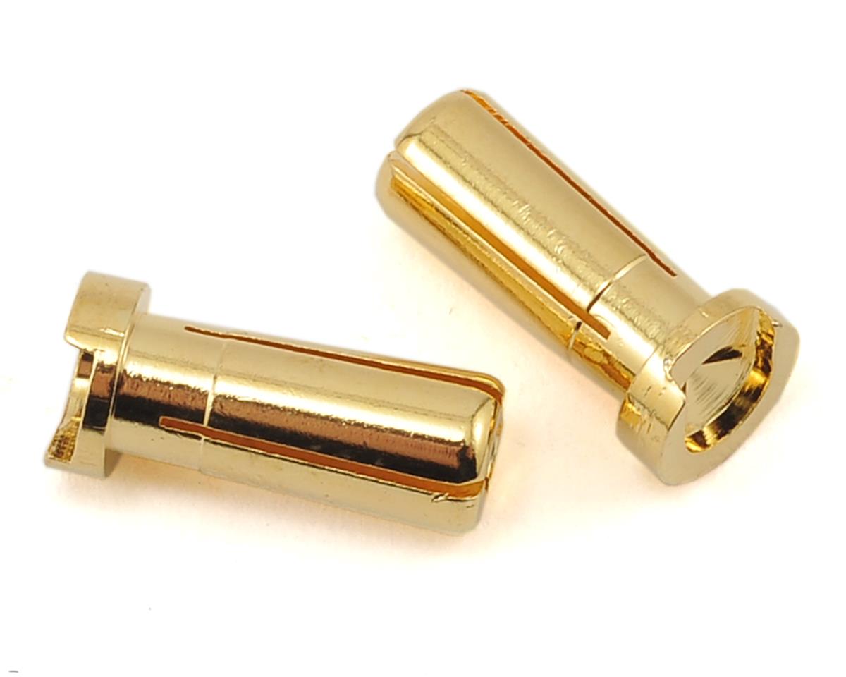 PTK5045 Low Profile 5mm "Super Bullet" Solid Gold Connectors (2 Male)