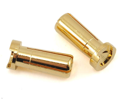 PTK5045 Low Profile 5mm "Super Bullet" Solid Gold Connectors (2 Male)