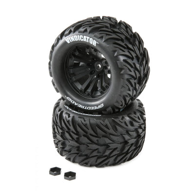 DYNW0022 Speedtreads Vindicator 1/10 ST/MT Tires (2) Mounted