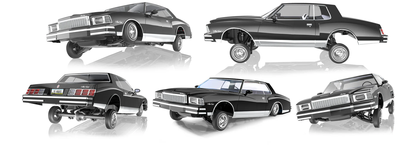 RER37998 Redcat 1979 Chevrolet Monte Carlo 1/10 RTR Lowrider-Black