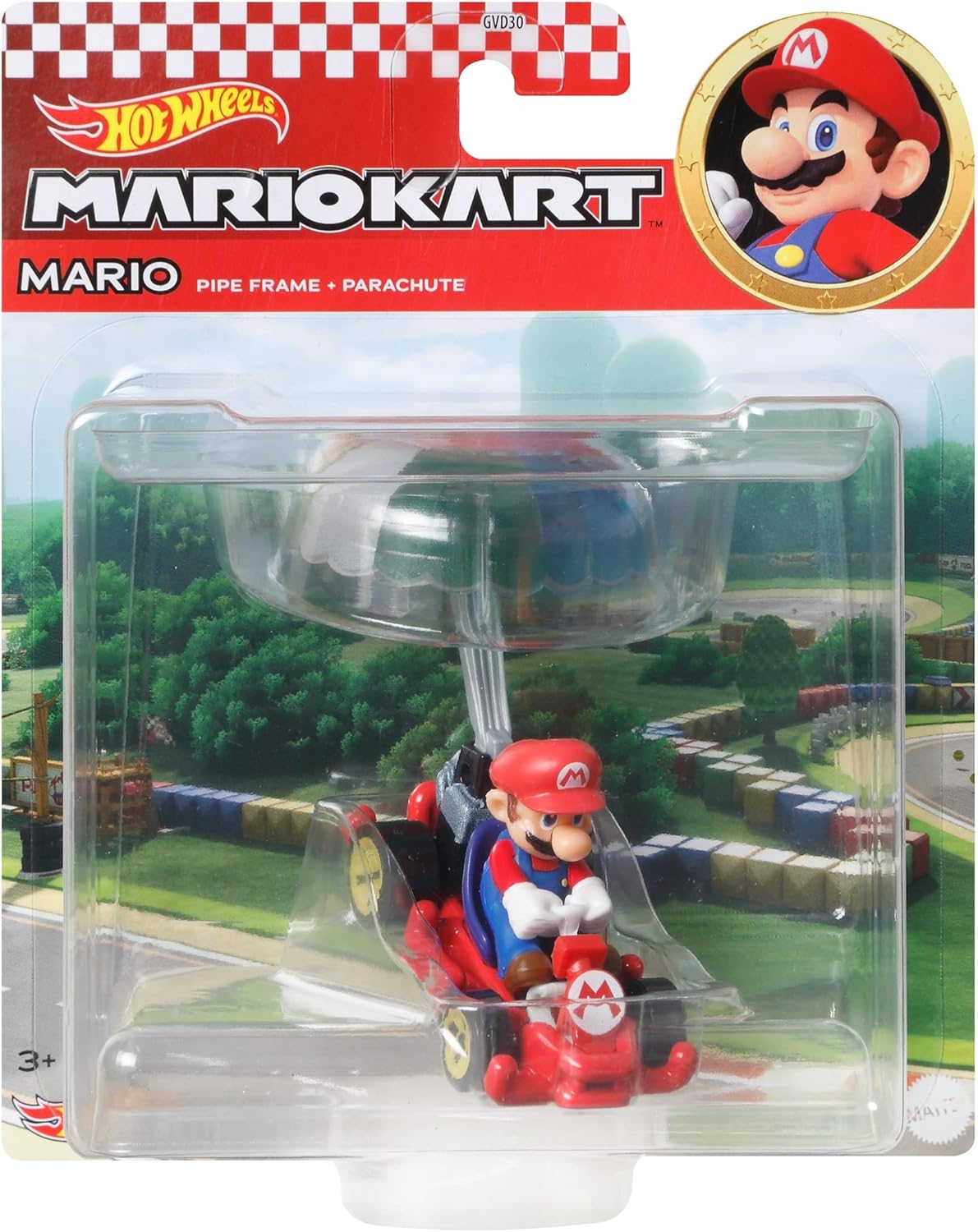 HWGVD30 Hot Wheels Mario Kart Pipe Frame Retro + Parachute