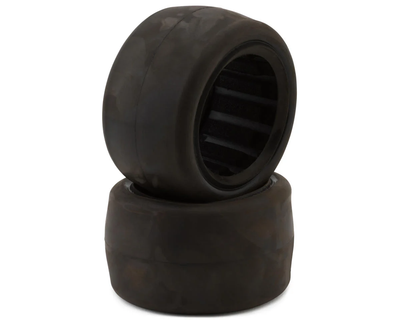 RWS100316SSB Raw Speed RC Slick Low Pro 2.2" 1/10 Rear Oval Tires (2) (Super Soft) w/Foam Inserts