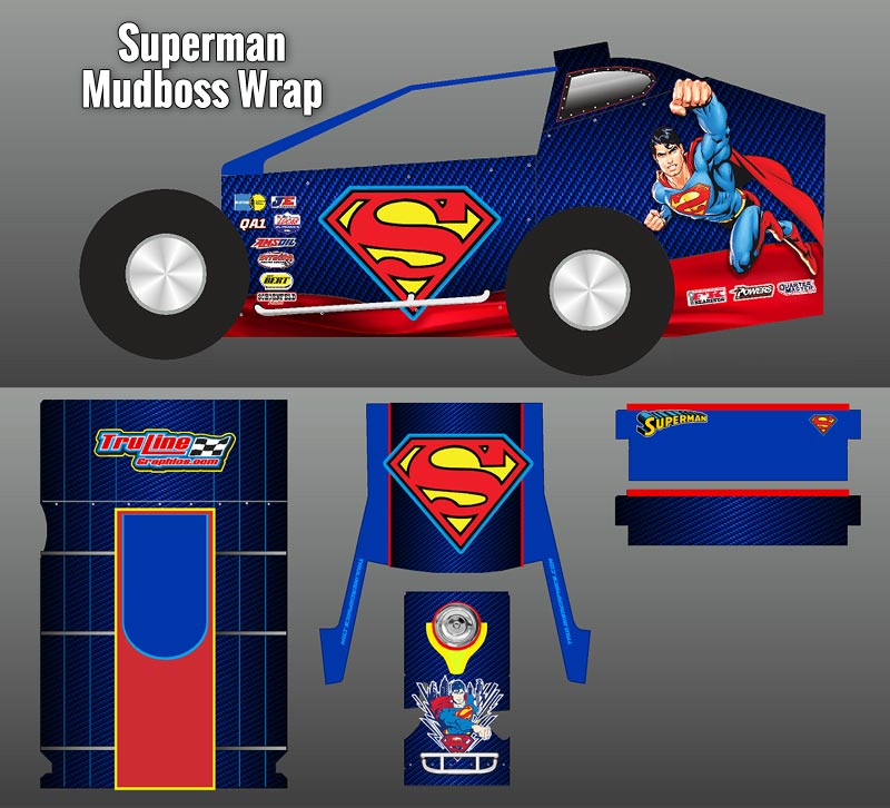 Mudboss Wrap - Salvas Slash Body - Superman