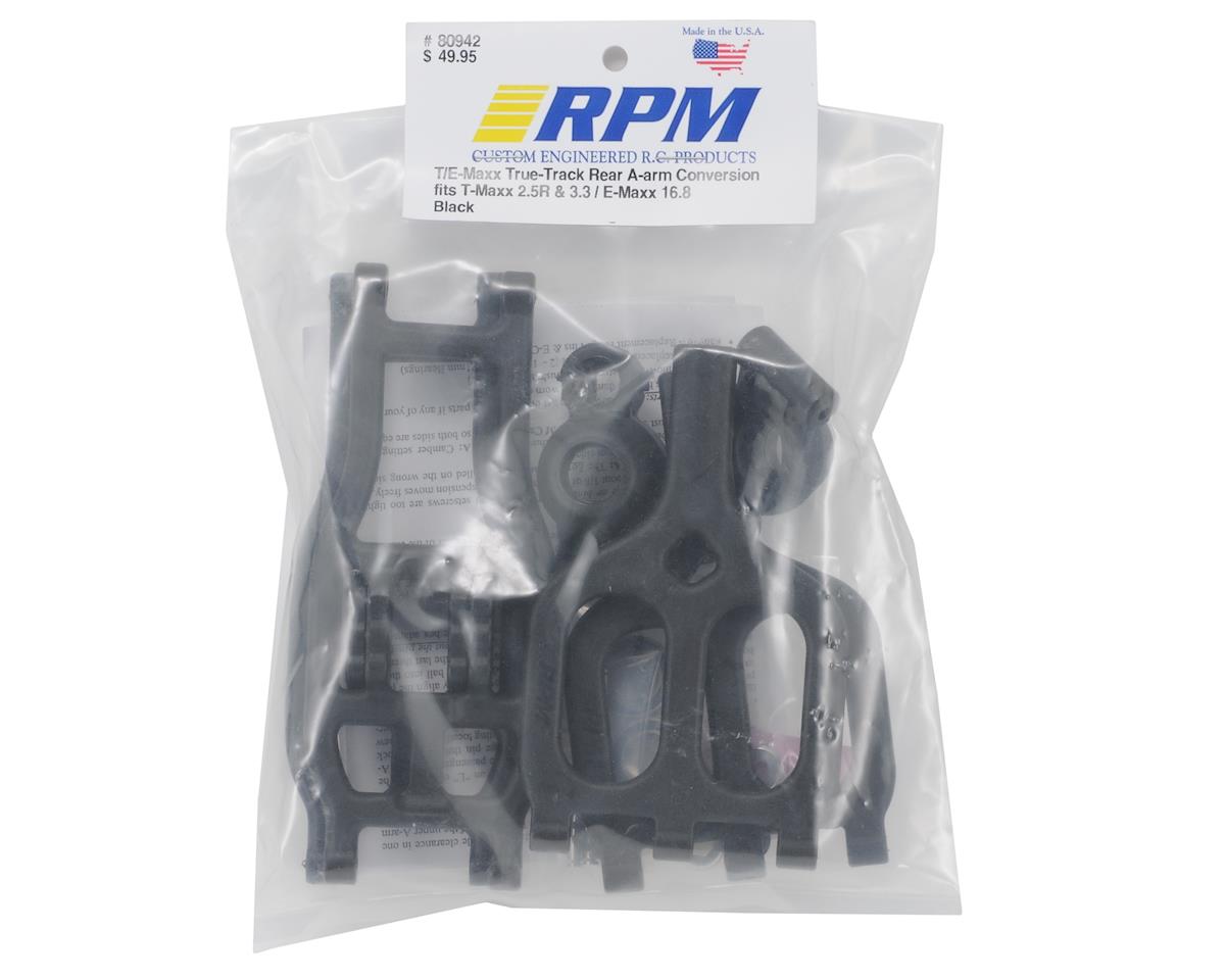 RPM80942 RPM True-Track Rear A-Arm Conversion for Traxxas T-Maxx/E-Maxx (Black)