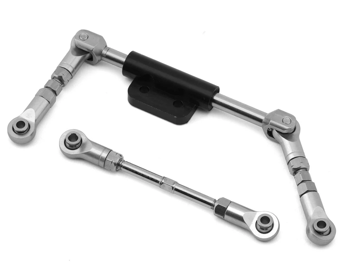 X004W3CX0H Treal Hobby Vanquish H10 Optic 7075 Aluminum Hydro Ram Steering Links Set (Silver)