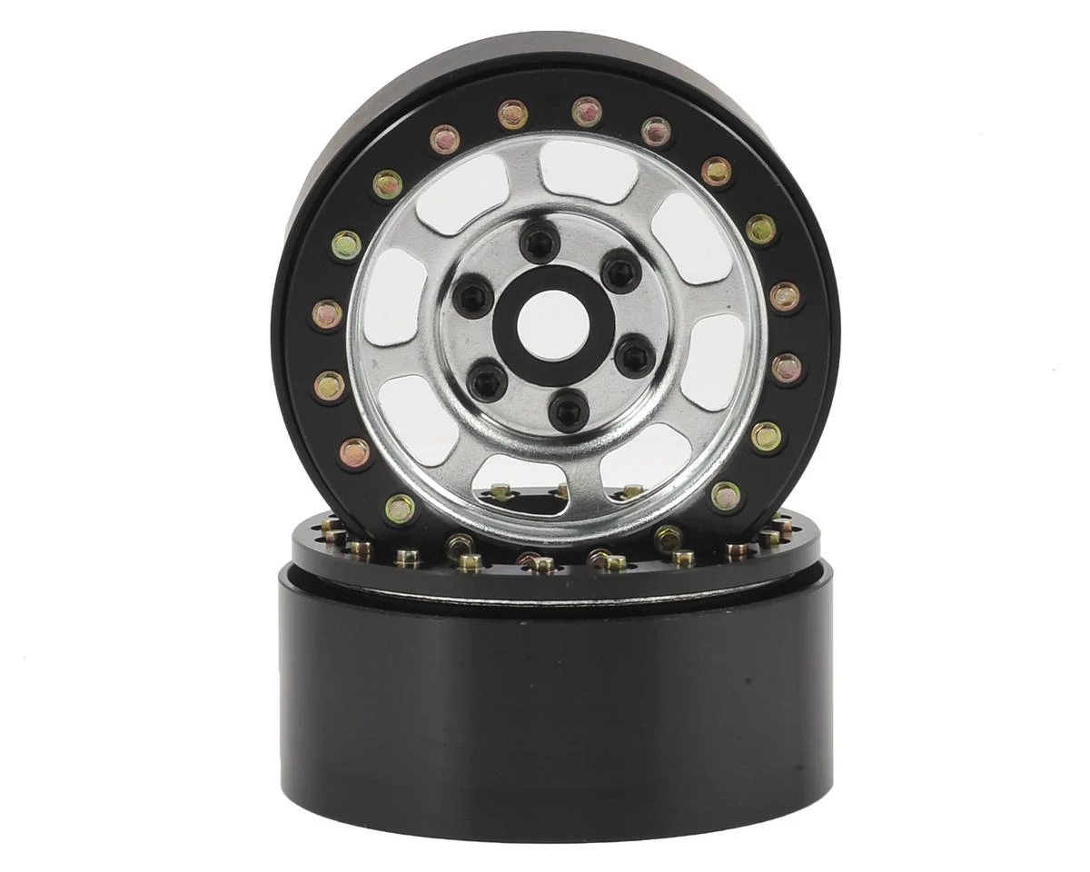 SSD00079 Trail 1.9" Steel Beadlock Crawler Wheels (Silver) (2)