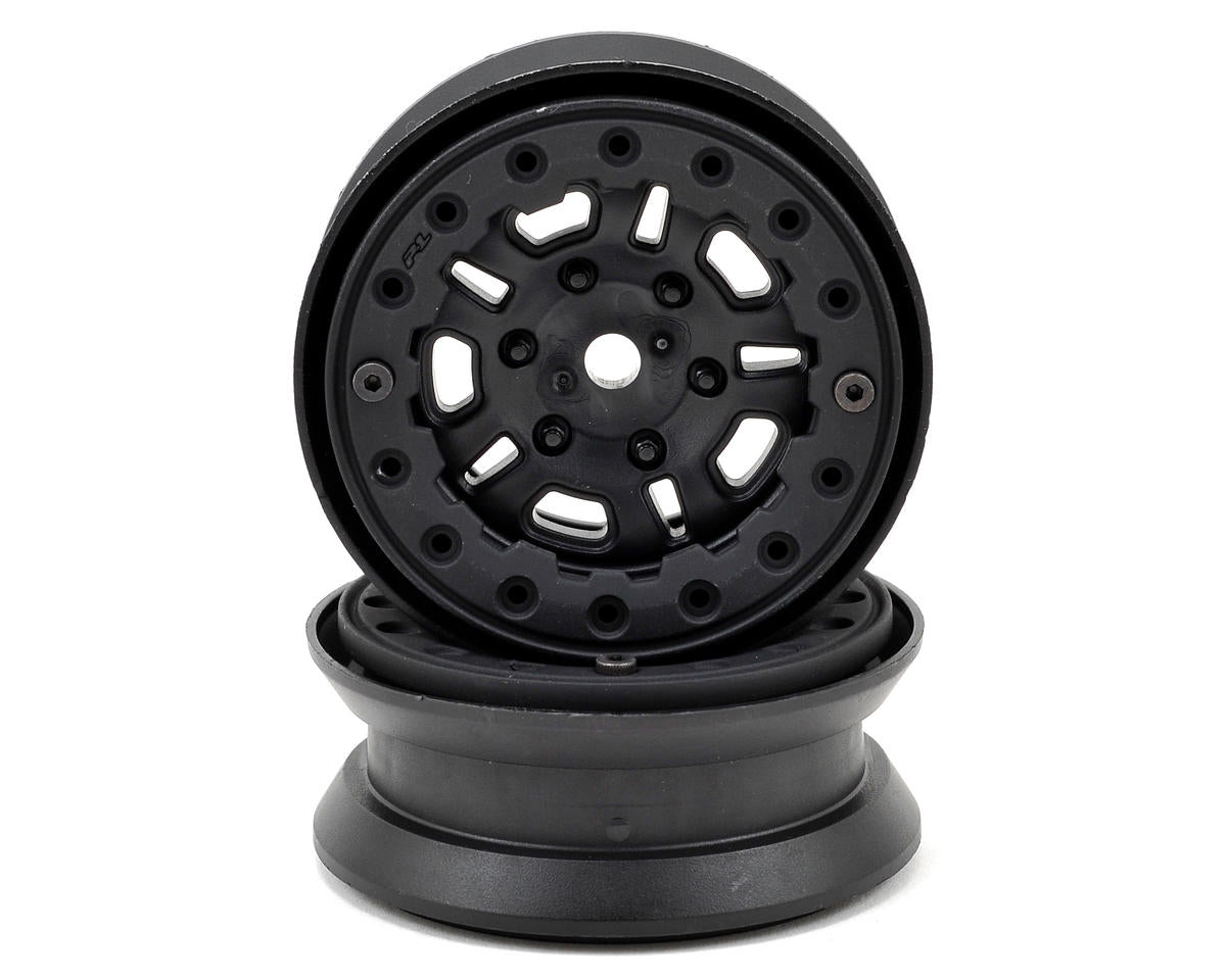 PRO274815 FaultLine 1.9" Bead Loc Rock Crawler Wheels (2) (Black/Black)