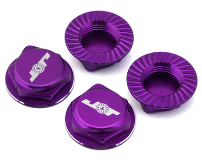 JTB-JT11160-P J&T Bearing Co. Aluminum 17mm Serrated Wheel Nuts (Purple) (4)