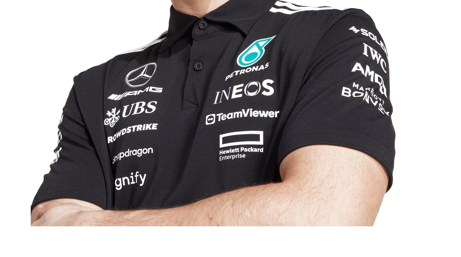 JW5391 Mercedes AMG Petronas Formula 1 2025 Men's Team Polo Shirt JW5391 Mercedes AMG Petronas Formula 1 2025 Men's Team Polo Shirt