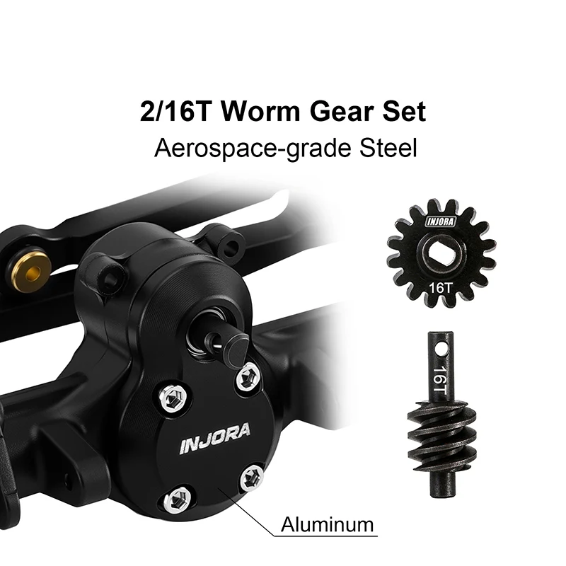 SCX24-195BKFR INJORA +4mm Nylon Planet Axles with Double Joint Shafts for 1/24 SCX24