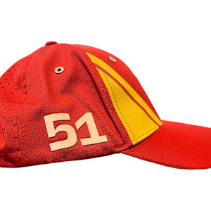 U2707 Scuderia Ferrari HyperCar Le Mans 2024 499P "51" Limited Edition Calado Team Hat - Red