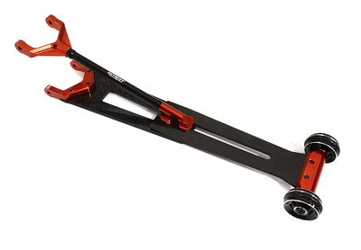 INTC30172RED Machined Alloy & Composite Wheelie Bar Drag