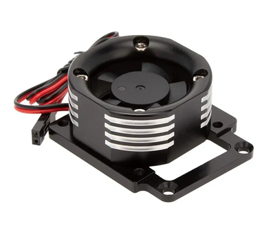 INTC32507BLACK 38x38mm Alloy Case Cooling Fan w/ Color LED & Mount 1/8