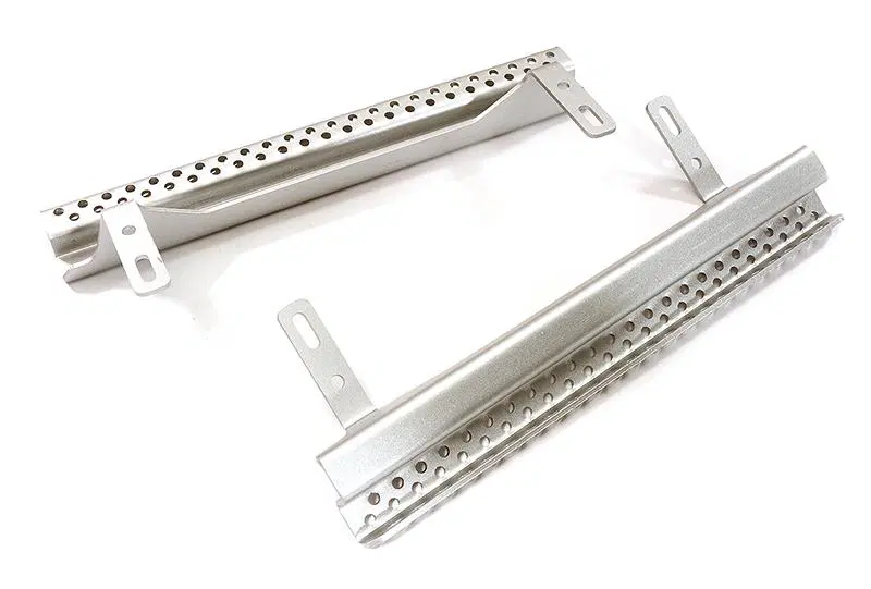 INTC28469SILVER Alloy Machined Side Step Plate Set