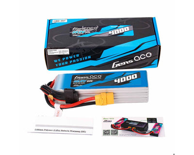 GEA406S60X9GT Gens Ace 6S 60C G-Tech Stick LiPo Battery (22.2V/4000mAh) w/XT90 Connector