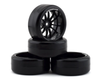 FBR1WHECHR092 Firebrand RC Char D9 Pre-Mounted Slick Drift Tires (4) (Black) w/FireSickle Tires, 12mm Hex & 9mm Offset