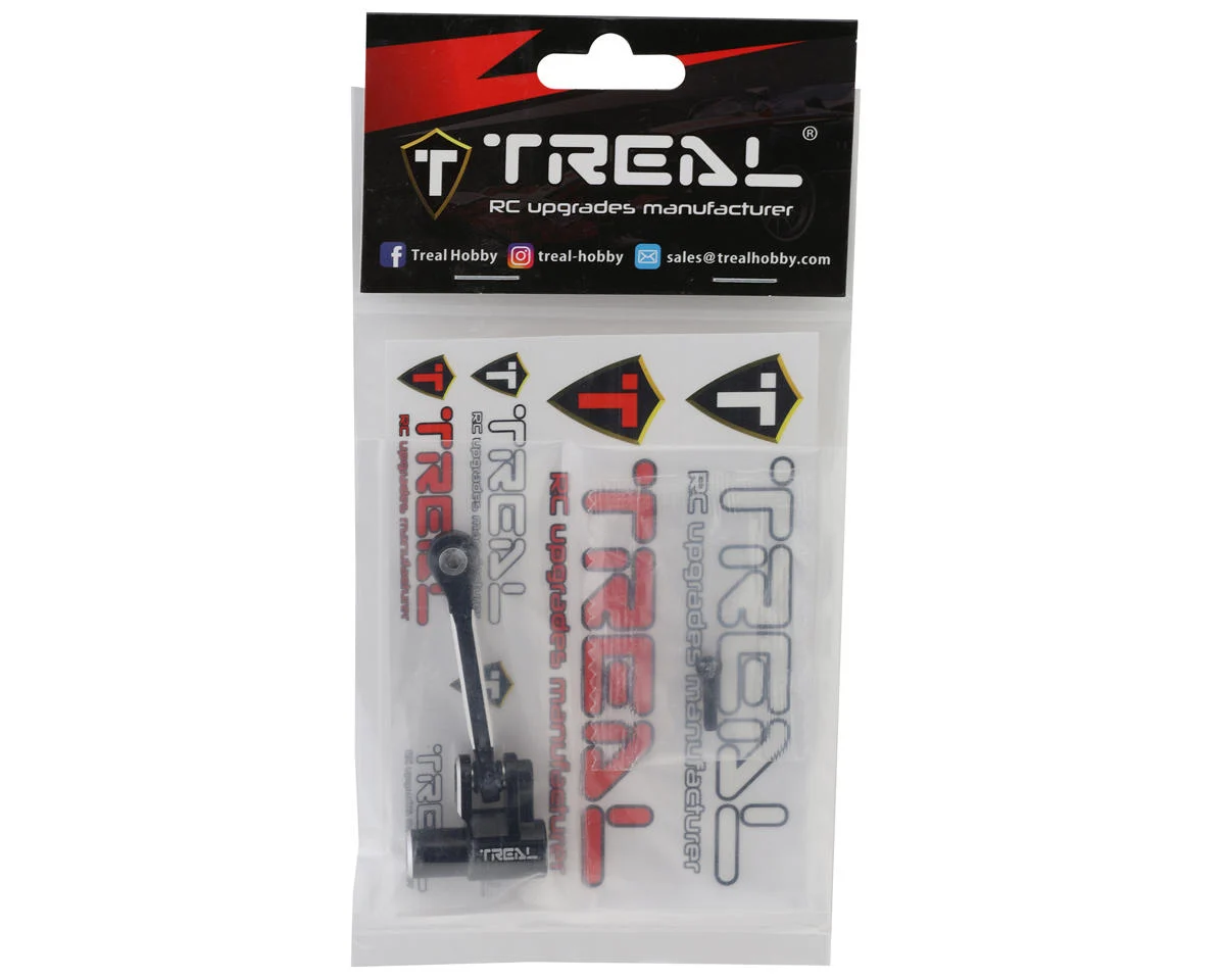 X003KMMEAZ Treal Hobby 7075 Aluminum Servo Horn & Steering Drag Link for Traxxas® X-Maxx® (Black)