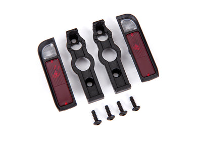 9122  Tail light housing, black (2)/ lens (2)/ retainers (left & right)/ 2.6x8 BCS (self-tapping) (4)
