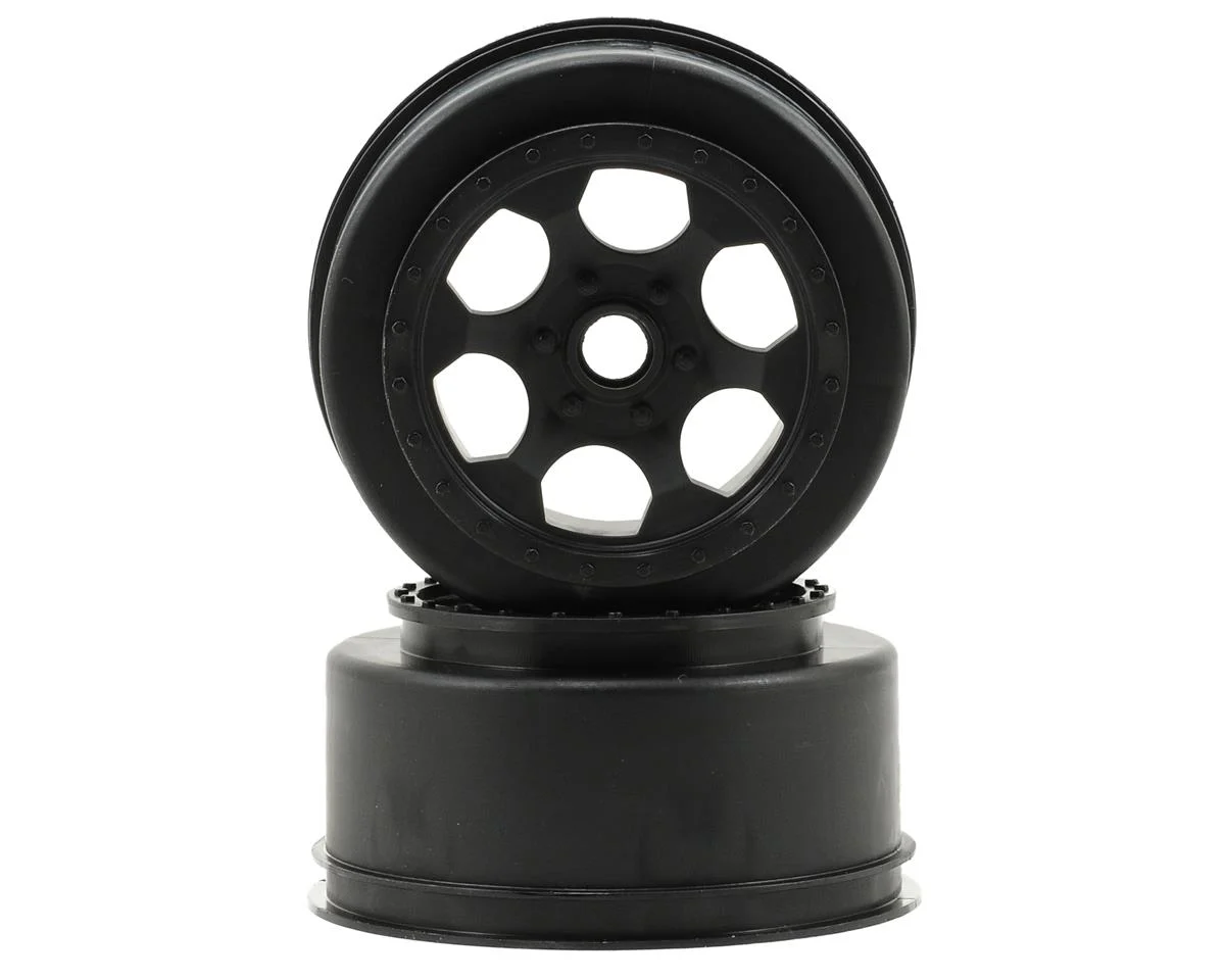 DER-SCT-LFB Trinidad Short Course Wheels (Black) (2) (XXX-SCT/SCB Front) No Hex