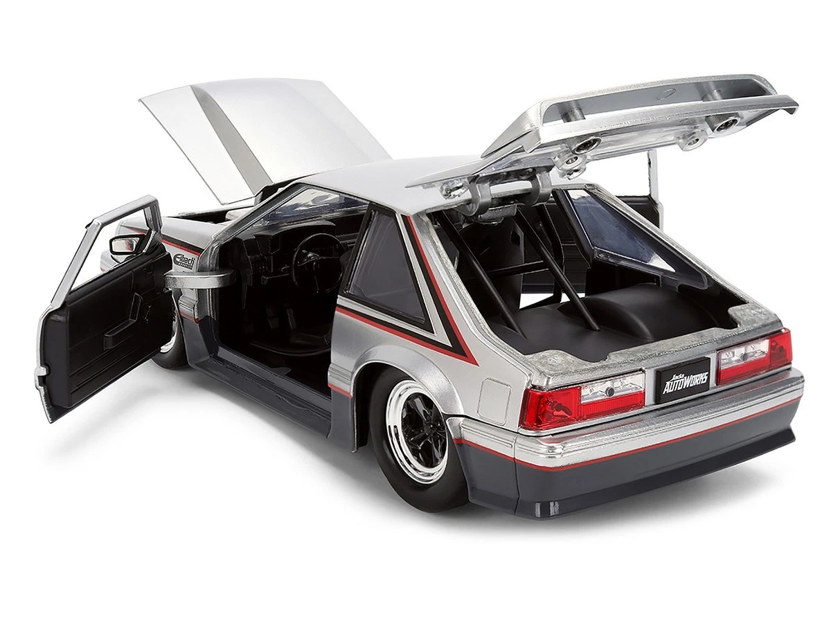 Jada 38347 1:24 1989 Ford Mustang GT Hurst Eibach – Silver – Autoworks