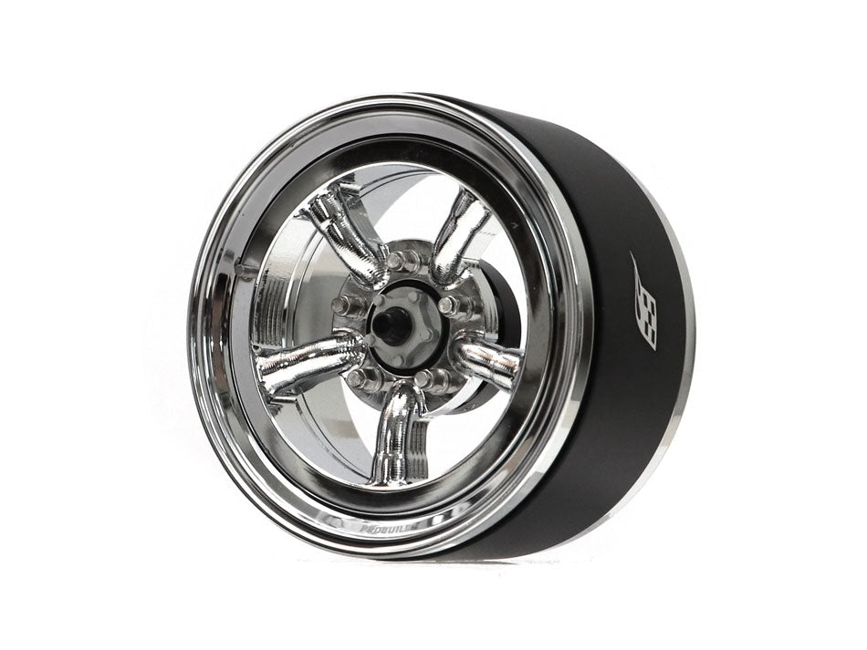 BRPB055CRCR ProBuild™ 1.9" M5 Adjustable Offset Aluminum Beadlock Wheels (2) Chrome/Chrome