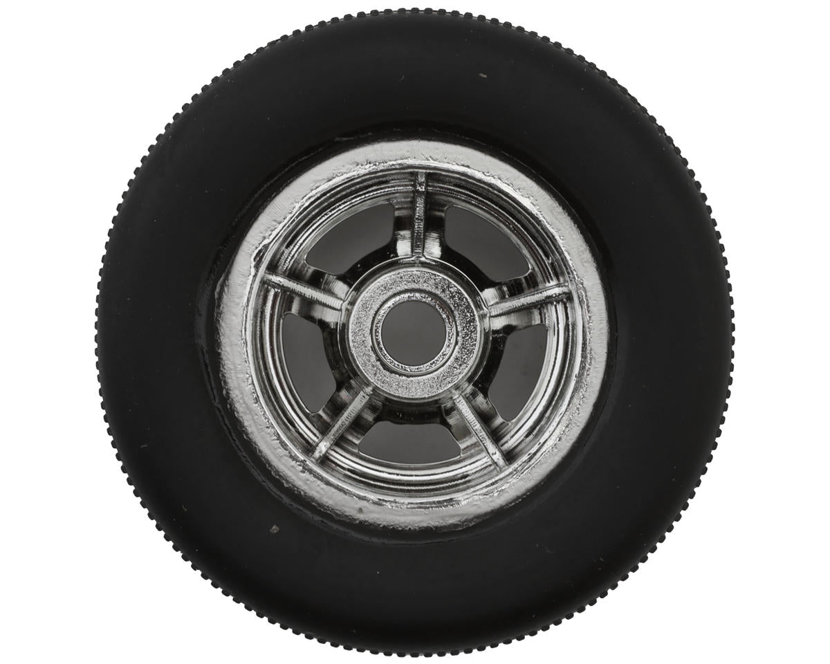 1RC5563 1RC Racing Pre-Mounted 1/18 Asphalt Late Model Hoosier Tires (Chrome) (4) (F/R) (Soft)