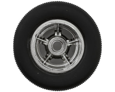 1RC5563 1RC Racing Pre-Mounted 1/18 Asphalt Late Model Hoosier Tires (Chrome) (4) (F/R) (Soft)