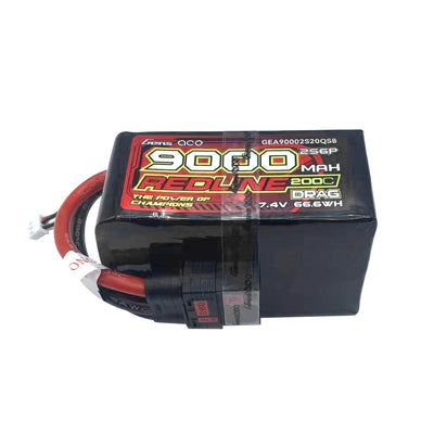 GEA90002S20QS8 Gens Ace Lipo Redline Drag Race 9000mAh 7.4V 200C 2S6P With QS8 Plug