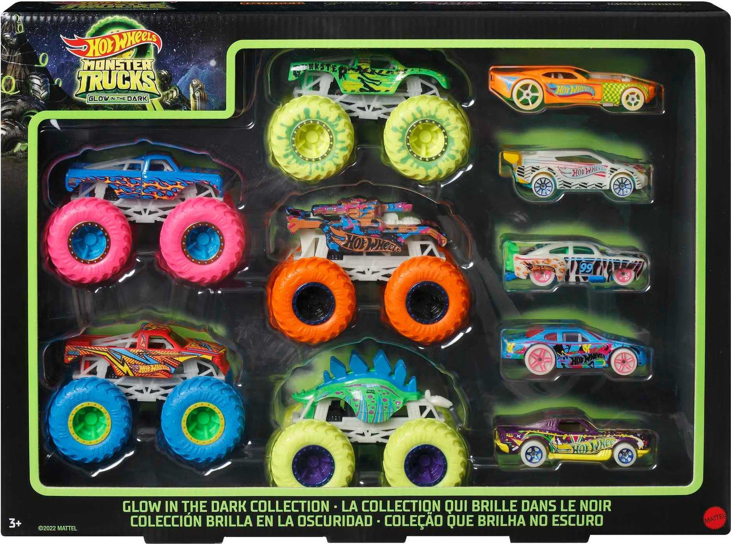 HWHCB57 Hot Wheels Monster Trucks Glow in The Dark Collection
