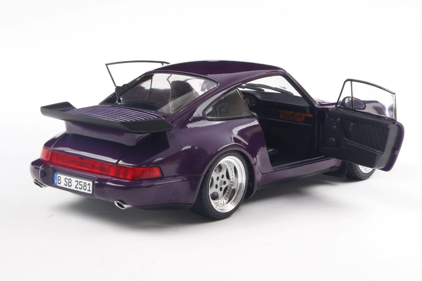 Solido S1803412 1:18 1990 Porsche 911 (964) Turbo – Violet Blue Metallic
