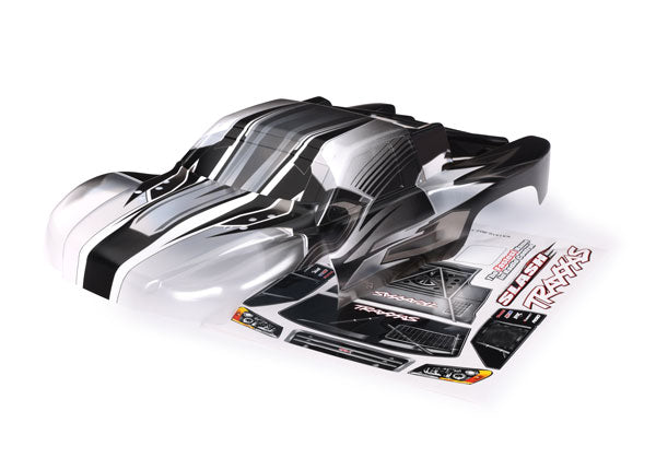 5855 Body, Slash® 2WD, ProGraphix® (also fits Slash® VXL & Slash® 4X4) (graphics are printed, requires paint & final color application)/ decal sheet
