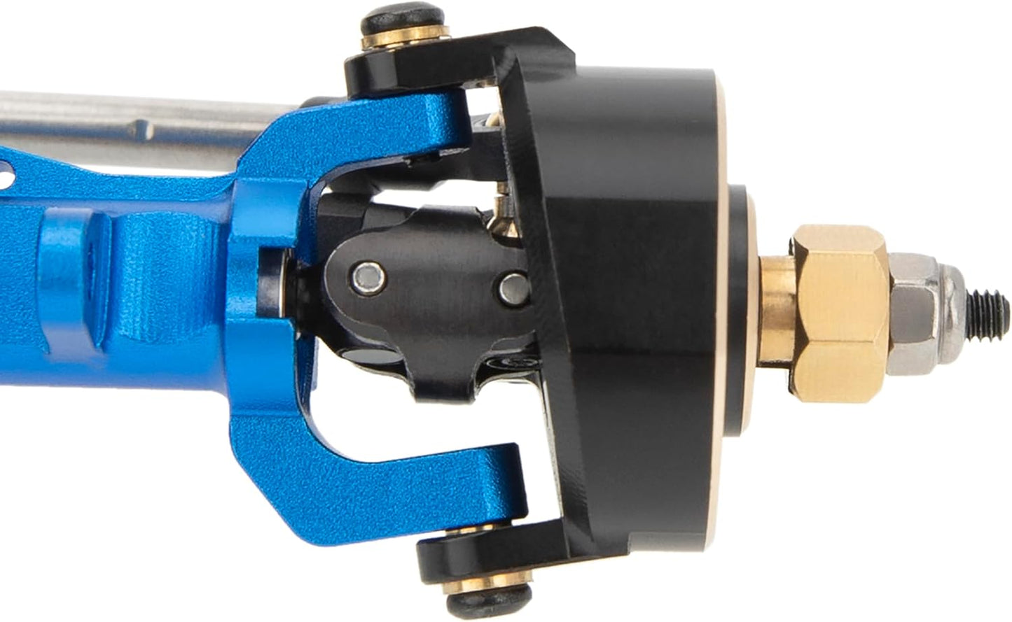 MEUS Racing Isokinetic 3-Section CVD Front and Rear Axles Maximum Steering Angle 52° Wider +5MM for TRX4M Upgrade 1/18 RC Crawler Car (Anodized Blue)