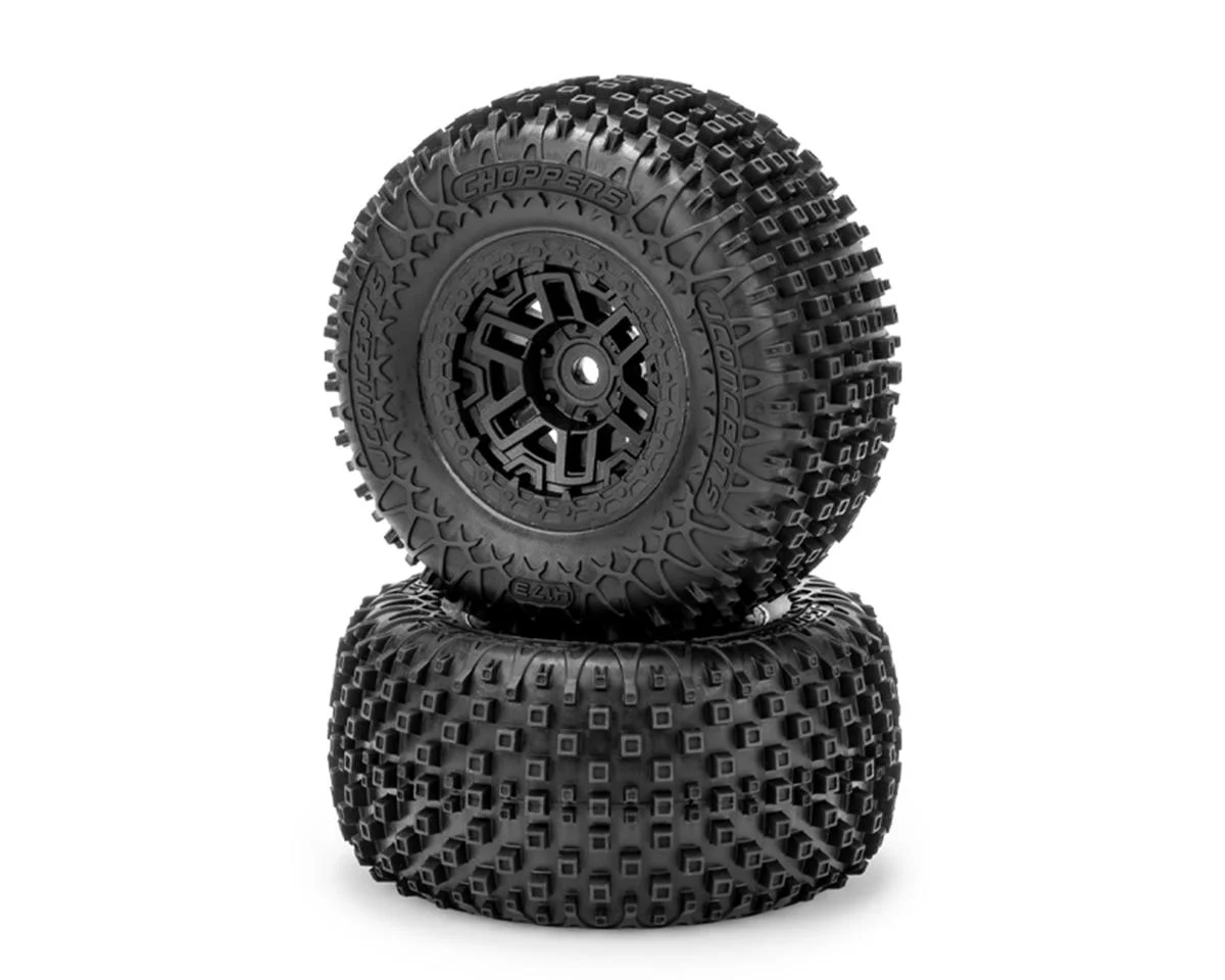 JCO4173-30912 JConcepts Choppers Pre-Mounted Tires for Traxxas® Mini XRT™ (2) (Yellow) w/12mm Hex